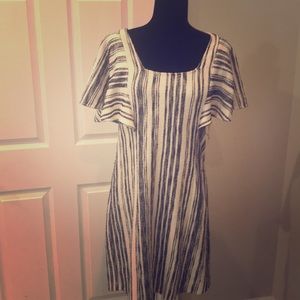 Festive dress from Anthropologie- Akemi + Kim